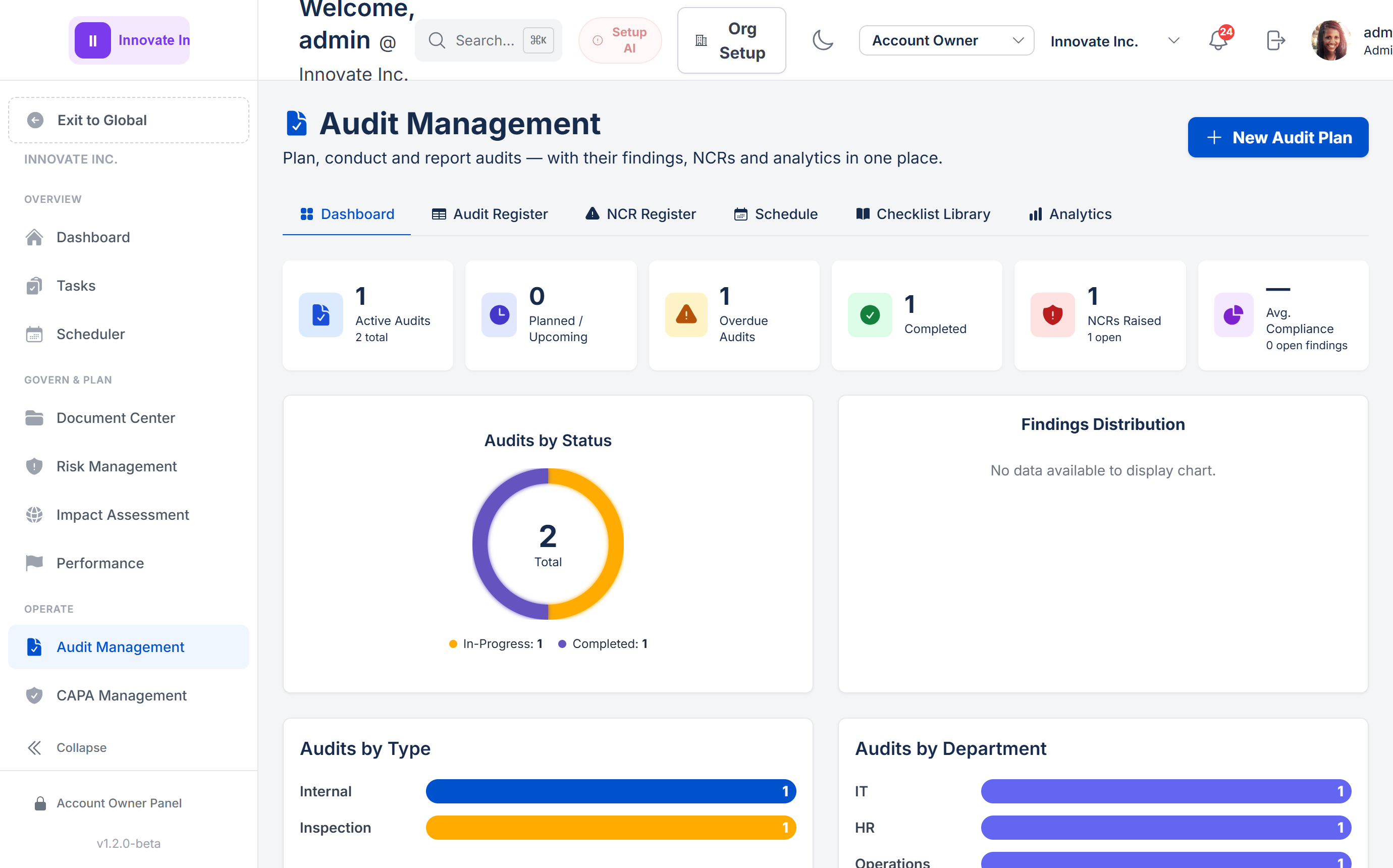AI-suggested actions in ISOXPERT Compliance360