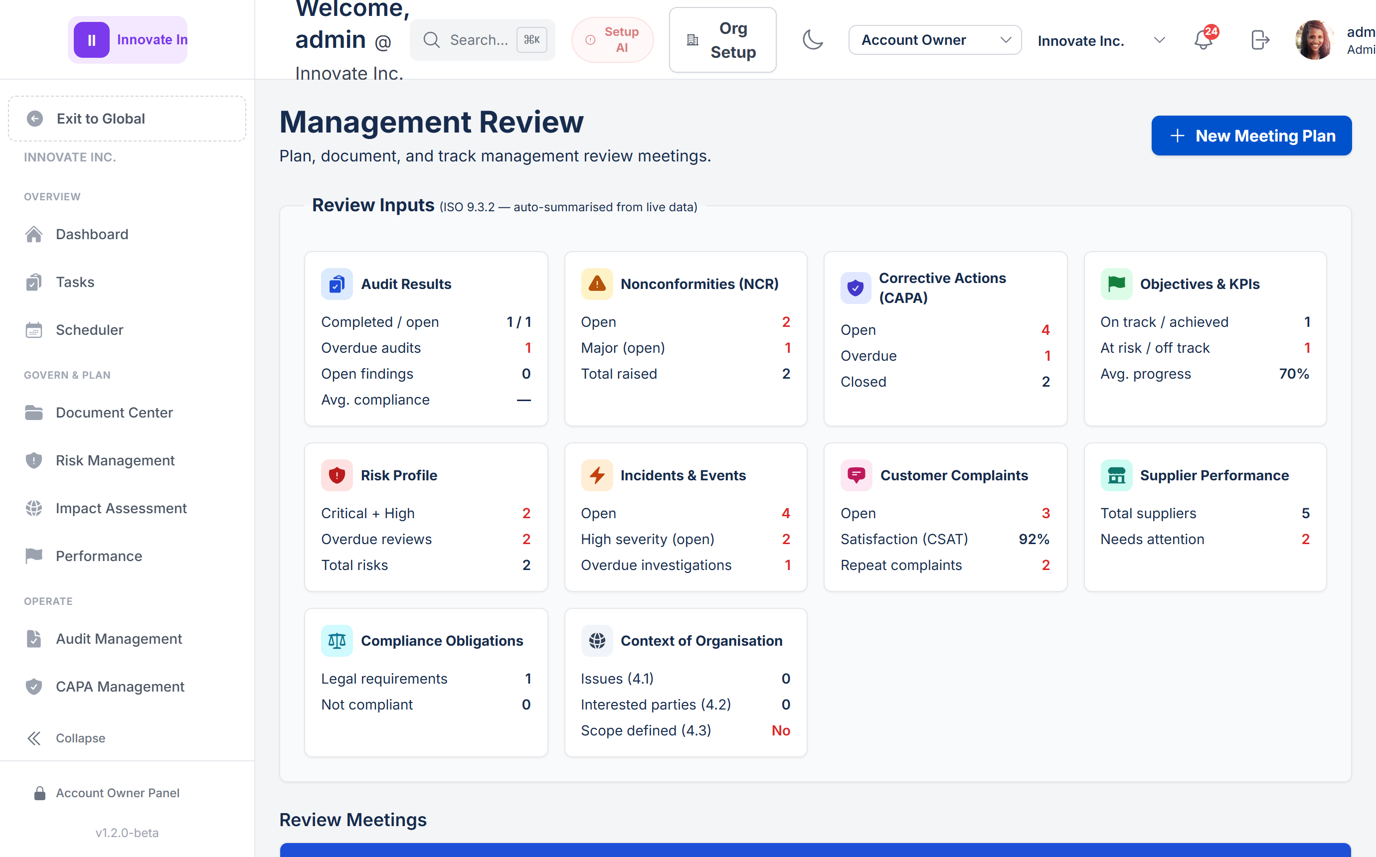 Multi-source intake in ISOXPERT Compliance360